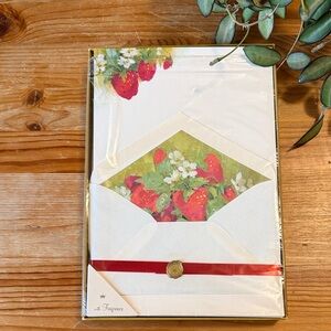 Vintage Strawberry Themed Stationery Set